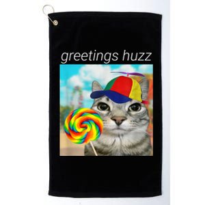 Greetings Huzz Funny Gen Z Gen Alpha Slang Meme Platinum Collection Golf Towel