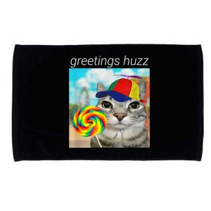 Greetings Huzz Funny Gen Z Gen Alpha Slang Meme Microfiber Hand Towel