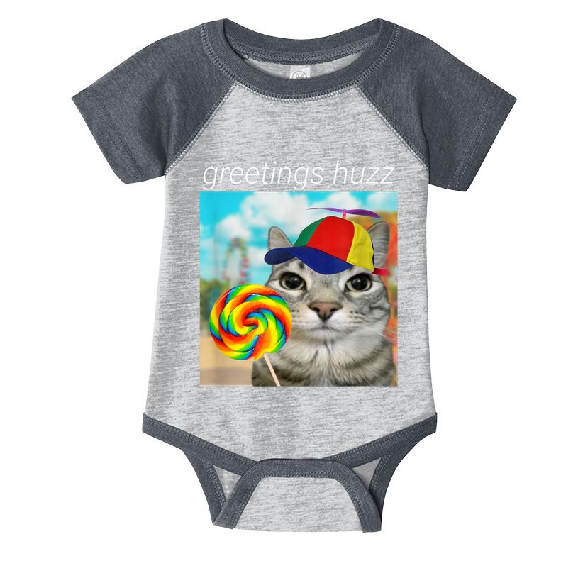 Greetings Huzz Funny Gen Z Gen Alpha Slang Meme Infant Baby Jersey Bodysuit