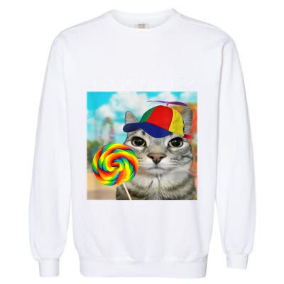 Greetings Huzz Funny Gen Z Gen Alpha Slang Meme Garment-Dyed Sweatshirt