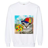 Greetings Huzz Funny Gen Z Gen Alpha Slang Meme Garment-Dyed Sweatshirt
