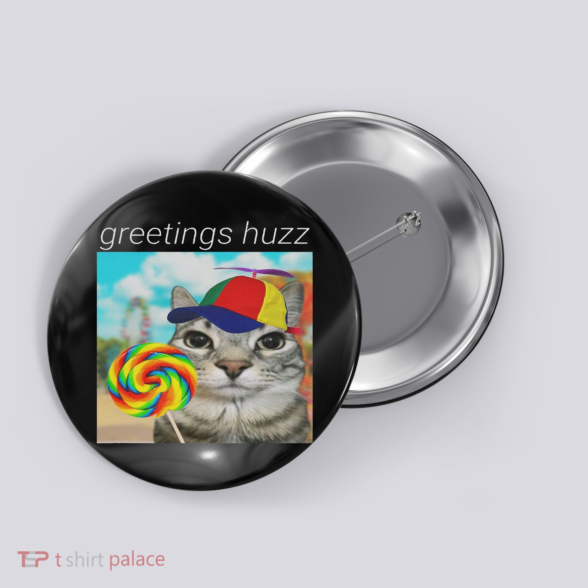Greetings Huzz Funny Gen Z Gen Alpha Slang Meme Button