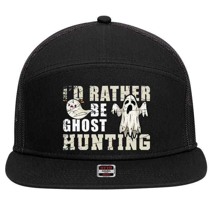 Ghost Hunter Gift Boo Spooky Halloween 7 Panel Mesh Trucker Snapback Hat
