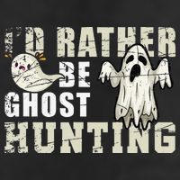 Ghost Hunter Gift Boo Spooky Halloween 7 Panel Mesh Trucker Snapback Hat