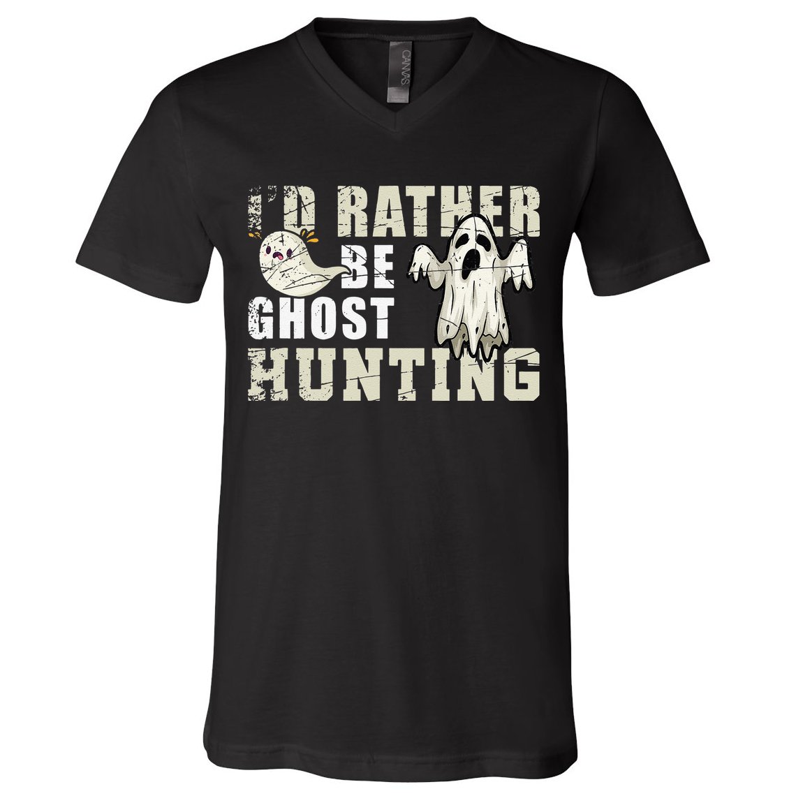 Ghost Hunter Gift Boo Spooky Halloween V-Neck T-Shirt