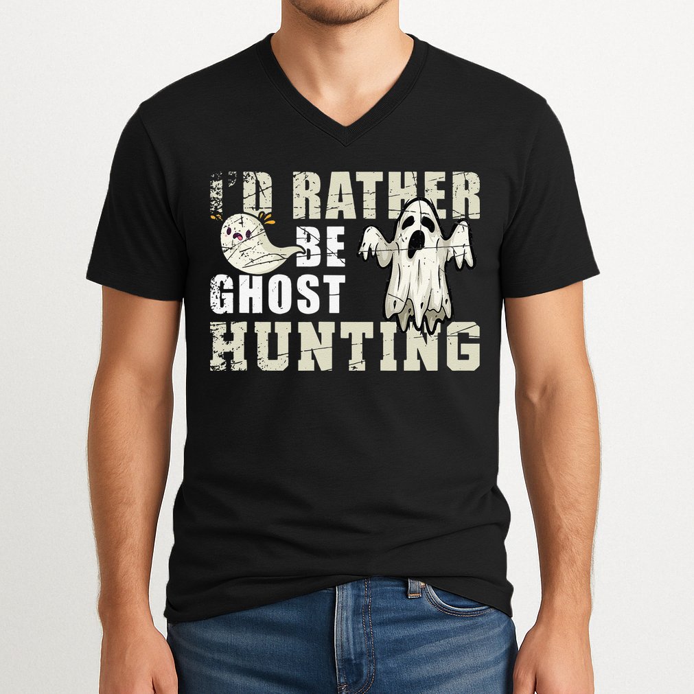 Ghost Hunter Gift Boo Spooky Halloween V-Neck T-Shirt