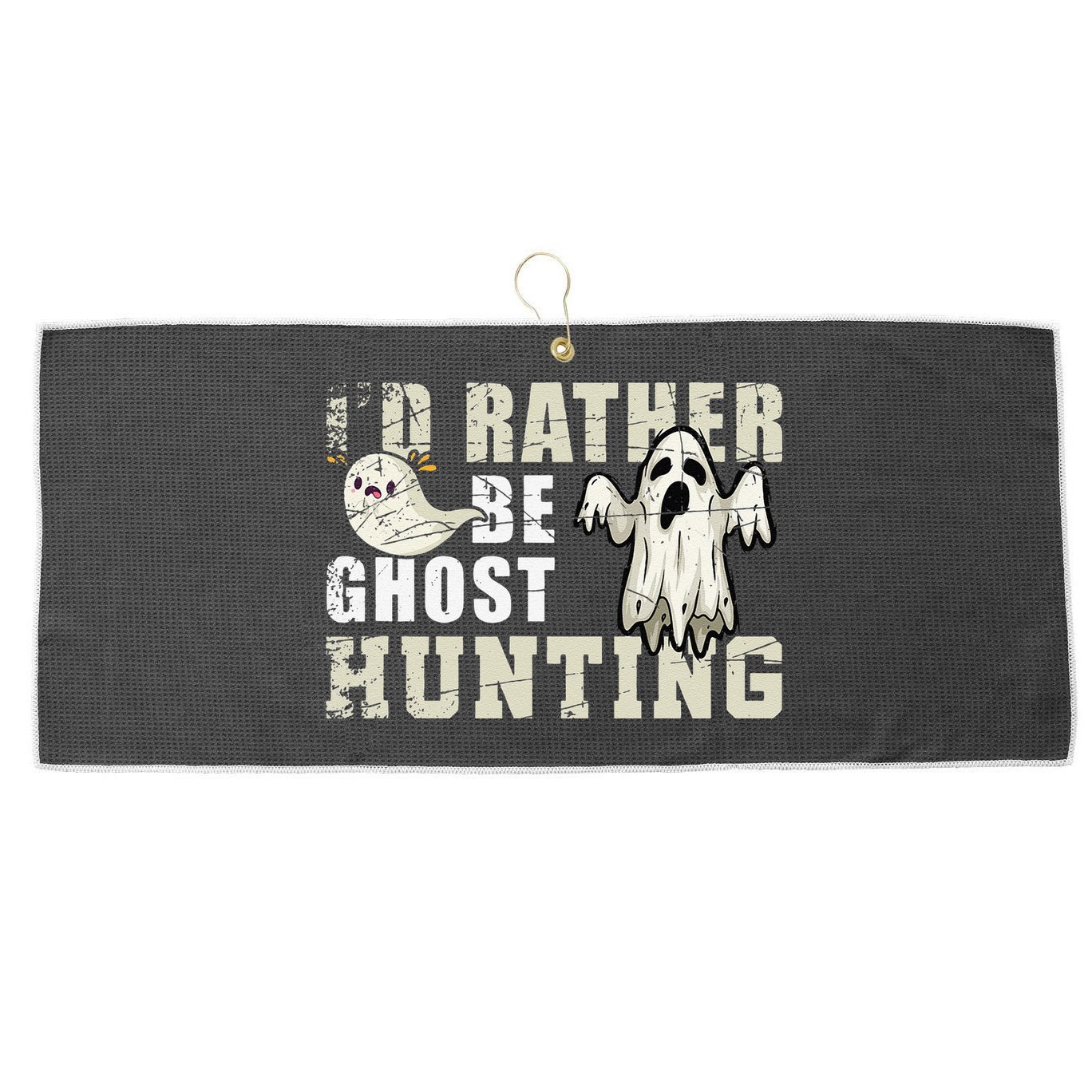 Ghost Hunter Gift Boo Spooky Halloween Large Microfiber Waffle Golf Towel