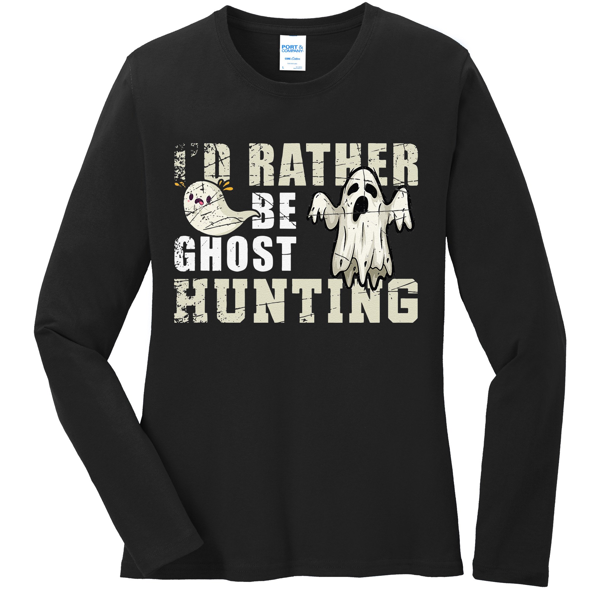 Ghost Hunter Gift Boo Spooky Halloween Ladies Long Sleeve Shirt