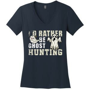 Ghost Hunter Gift Boo Spooky Halloween Women's V-Neck T-Shirt