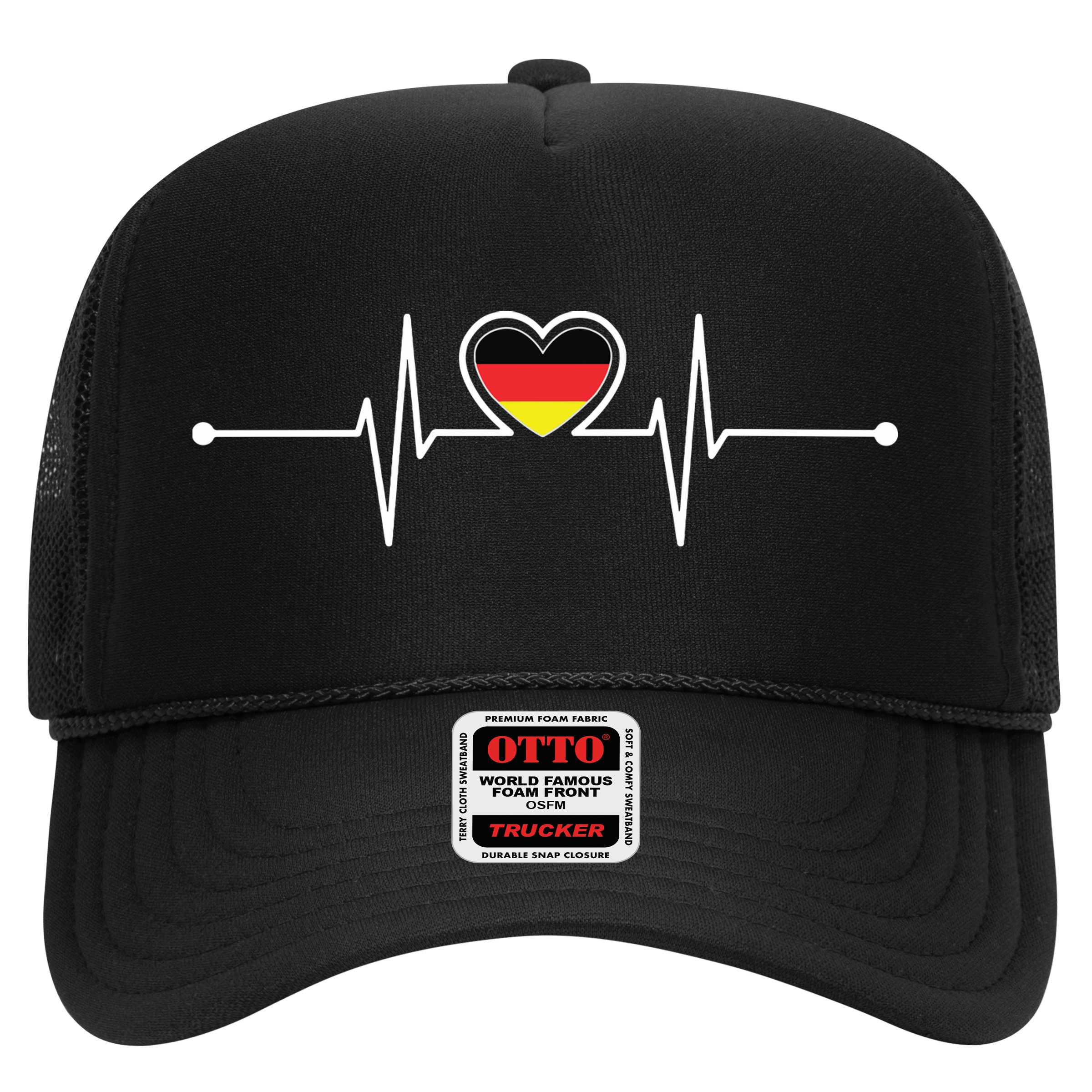Germany Heartbeat German Gifts Team Germany Flag Design Hat