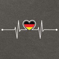 Germany Heartbeat German Gifts Team Germany Flag Design Cotton Canvas Backpack