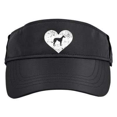 Greyhound Heart Gift Adult Drive Performance Visor