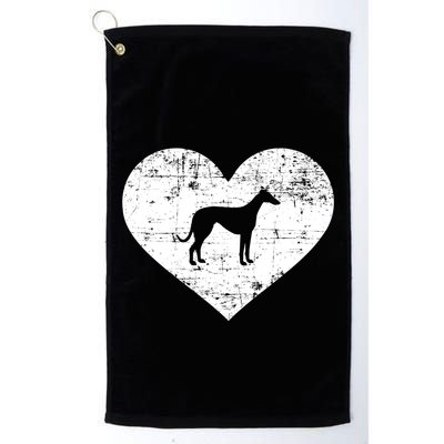 Greyhound Heart Gift Golf Towel