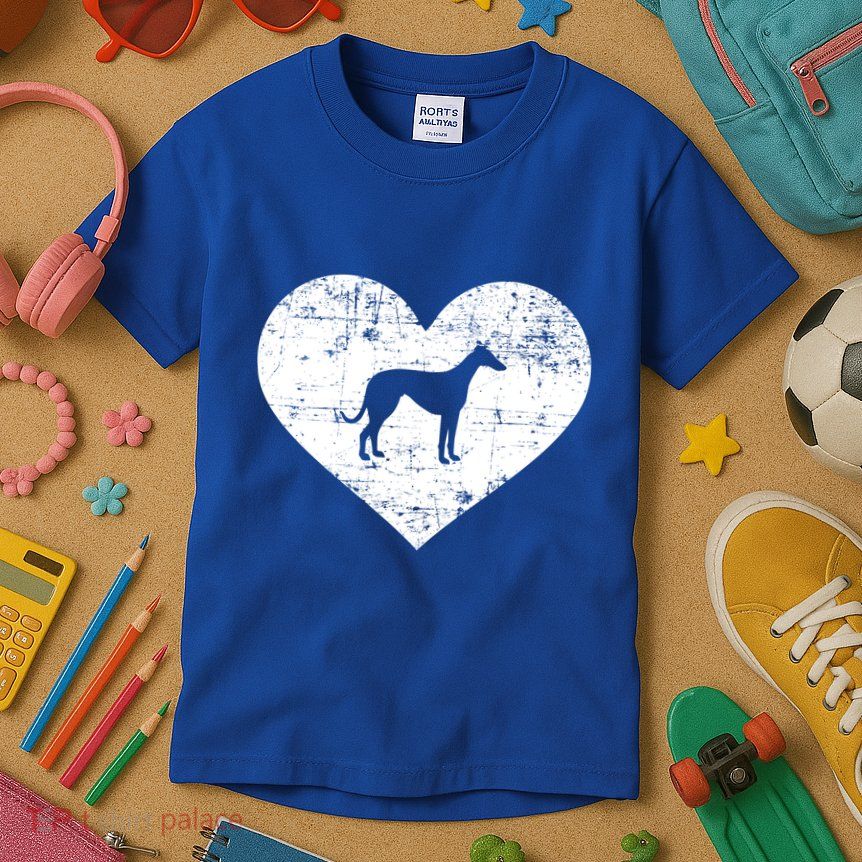 Greyhound Heart Gift Kids T-Shirt