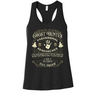 Ghost Hunter Ghost Hunting Halloween Paranormal Activity Women's Racerback Tank