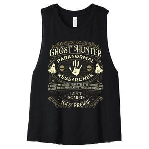 Ghost Hunter Ghost Hunting Halloween Paranormal Activity Women's Racerback Cropped Tank