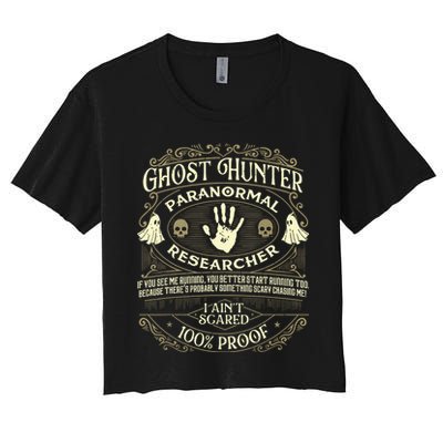 Ghost Hunter Ghost Hunting Halloween Paranormal Activity Crop Top