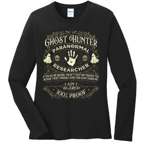 Ghost Hunter Ghost Hunting Halloween Paranormal Activity Ladies Long Sleeve Shirt