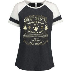 Ghost Hunter Ghost Hunting Halloween Paranormal Activity Enza Ladies Jersey Colorblock Tee