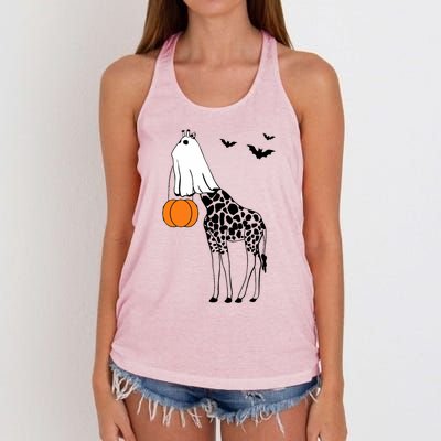 Giraffe Halloween Women's Knotted Racerback Tank