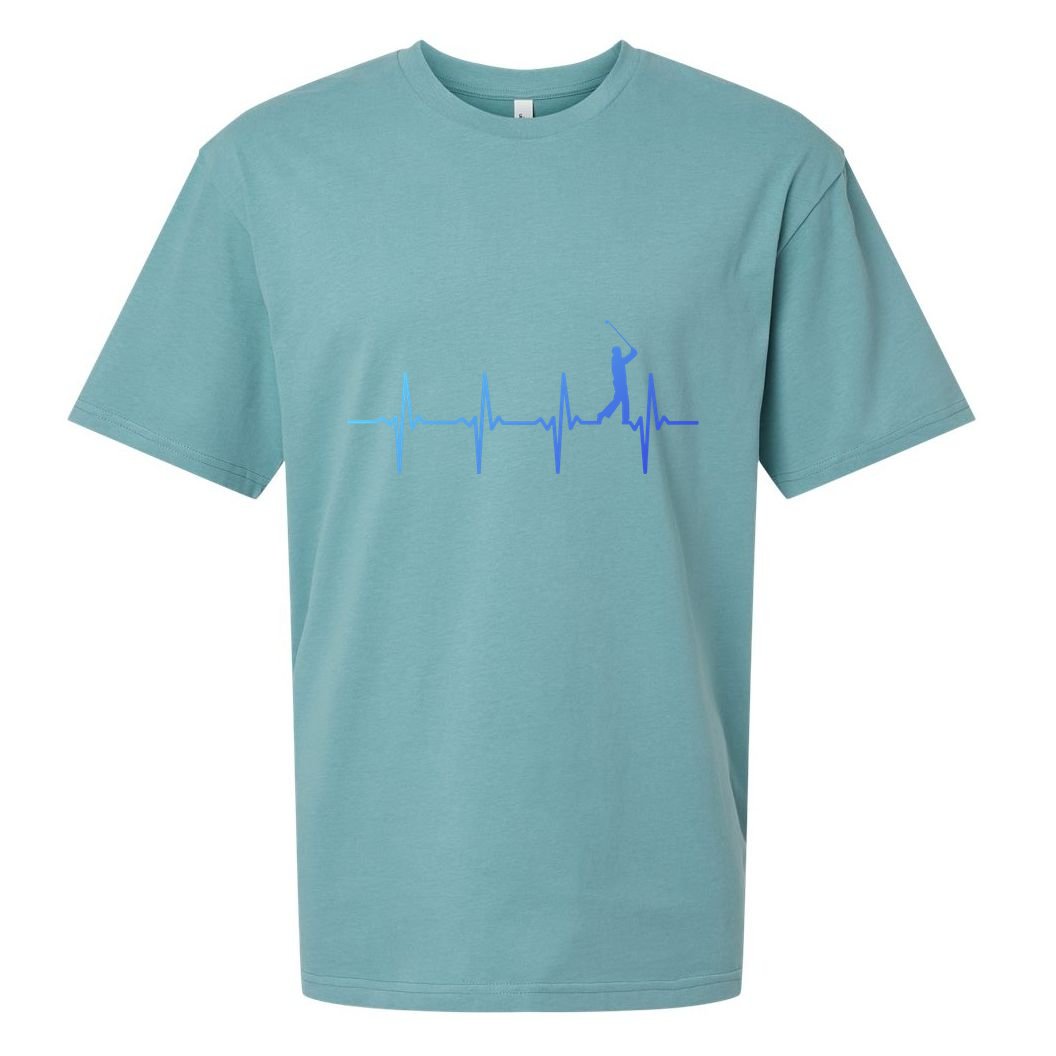 Golf Heartbeat Gift For Golfers And Golf Players Great Gift Sueded Cloud Jersey T-Shirt