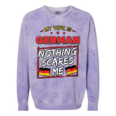 German Husband Germany Flag Family Wife Marriage Girl Colorblast Crewneck Sweatshirt