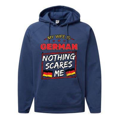 German Husband Germany Flag Family Wife Marriage Girl Performance Fleece Hoodie