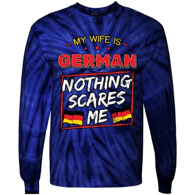 German Husband Germany Flag Family Wife Marriage Girl Tie-Dye Long Sleeve Shirt