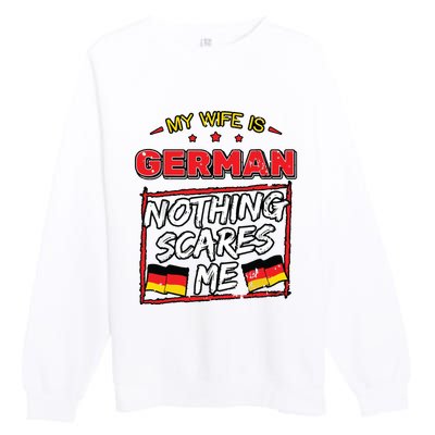 German Husband Germany Flag Family Wife Marriage Girl Premium Crewneck Sweatshirt