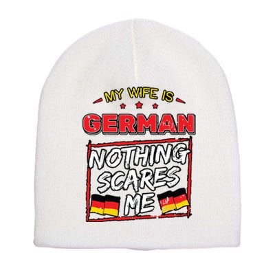 German Husband Germany Flag Family Wife Marriage Girl Short Acrylic Beanie