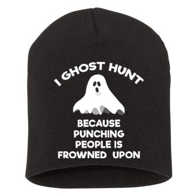 Ghost Hunting Gift Funny Ghost Hunter Punch Short Acrylic Beanie