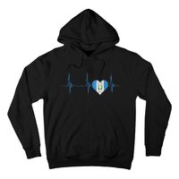 Guatemala Heart Guatemalan Heartbeat Ekg Pulse Chapin Mayan Hoodie