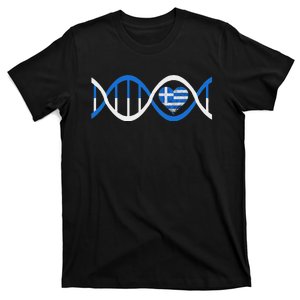 Greece Heart Greek Dna Greek Genetc Greek Roots Greece Pride T-Shirt