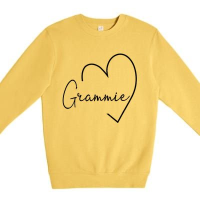 Grammie Heart Grandma Christmas MotherS Day Meaningful Gift Premium Crewneck Sweatshirt