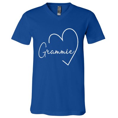 Grammie Heart Grandma Christmas MotherS Day Meaningful Gift V-Neck T-Shirt