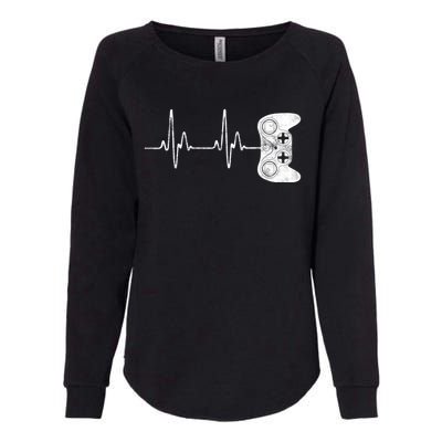 Gamer Heartbeat Great Gift Video Game Lover Funny Gift Funny Gift Womens California Wash Sweatshirt