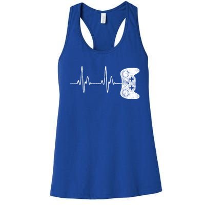 Gamer Heartbeat Great Gift Video Game Lover Funny Gift Funny Gift Women's Racerback Tank