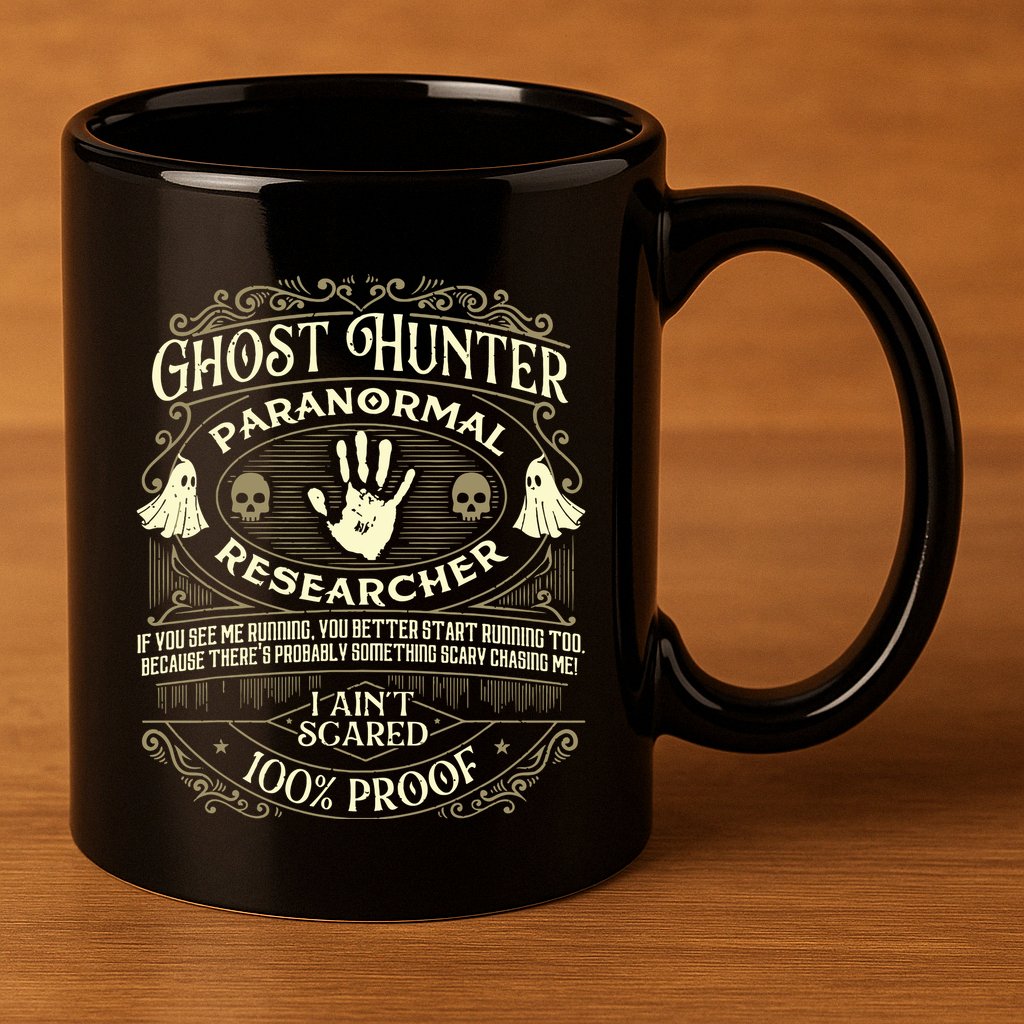 Ghost Hunter Ghost Hunting Halloween Paranormal Activity 11oz C Handle Ceramic Mug