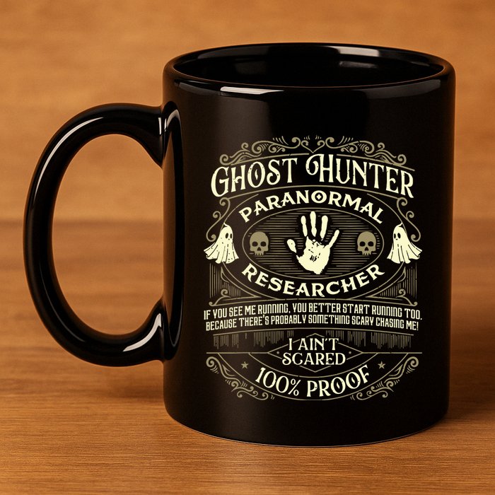 Ghost Hunter Ghost Hunting Halloween Paranormal Activity 11oz C Handle Ceramic Mug