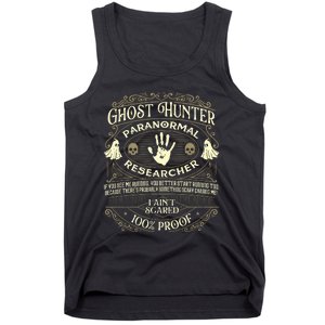 Ghost Hunter Ghost Hunting Halloween Paranormal Activity Tank Top