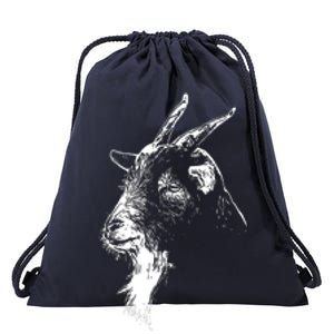 Goat Head Drawstring Bag