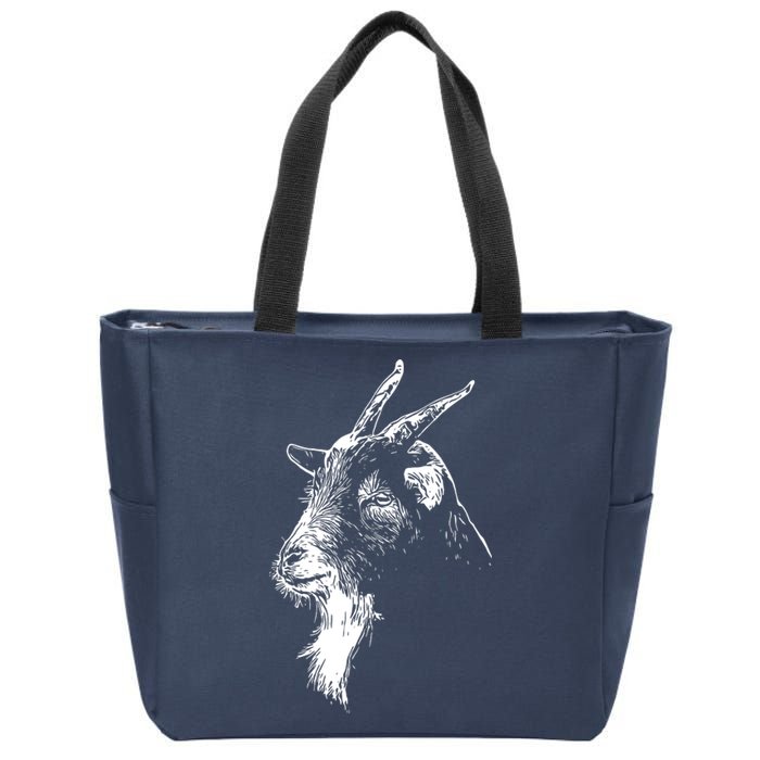 Goat Head Zip Tote Bag