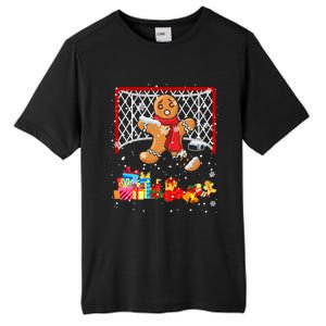 Gingerbread Hockey Goalie Xmas Gingerbread Hockey Player Great Gift Tall Fusion ChromaSoft Performance T-Shirt