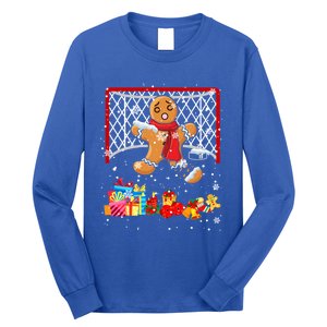 Gingerbread Hockey Goalie Xmas Gingerbread Hockey Player Great Gift Long Sleeve Shirt