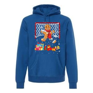 Gingerbread Hockey Goalie Xmas Gingerbread Hockey Player Great Gift Premium Hoodie