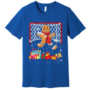 Gingerbread Hockey Goalie Xmas Gingerbread Hockey Player Great Gift Premium T-Shirt