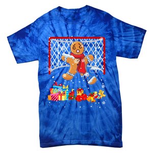 Gingerbread Hockey Goalie Xmas Gingerbread Hockey Player Great Gift Tie-Dye T-Shirt