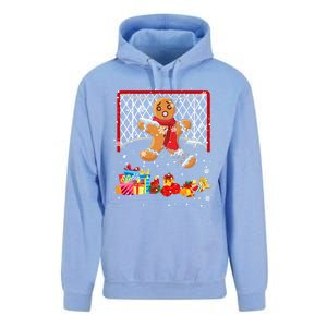 Gingerbread Hockey Goalie Xmas Gingerbread Hockey Player Great Gift Unisex Surf Hoodie