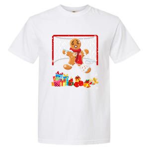 Gingerbread Hockey Goalie Xmas Gingerbread Hockey Player Great Gift Garment-Dyed Heavyweight T-Shirt