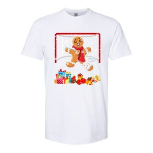 Gingerbread Hockey Goalie Xmas Gingerbread Hockey Player Great Gift Softstyle CVC T-Shirt